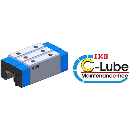 Iko Linear Way, Roller Type Slide Unit, Maintenance Free MXD25C1T1HS2